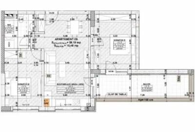 Apartament cu 3 camere semidecomandat în Florești - 2
