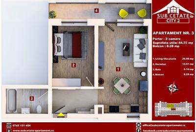 Apartament cu 2 camere decomandat în Sânpetru - 18