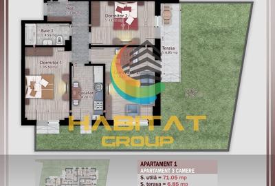 Pallady 3 camere cu gradina de 60.9 mp, bloc tip boutique - 13