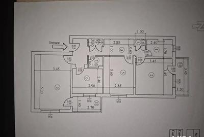 Apartament cu 3 camere semidecomandat în Central - 1