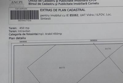 Teren de 450 mp, în Vidra