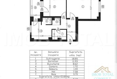 Apartament 2 camere Topoloveni, etaj 4 - 2