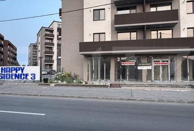Spatiu comercial parter bloc nou, 136 mp open space, vitrina, terasa, Brestei