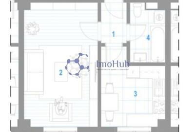 INTABULAT! APARTAMENT CU O CAMERA, BUCIUM-VISAN, 40MP, 64.800 EURO - 3
