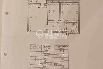 Apartament cu 2 camere decomandat în Casa de Cultură