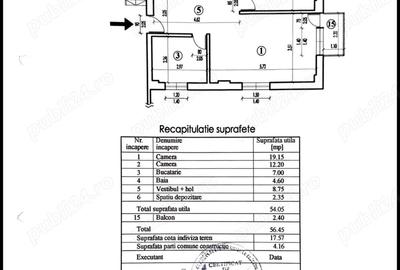 Apartament cu 2 camere decomandat în Central - 9