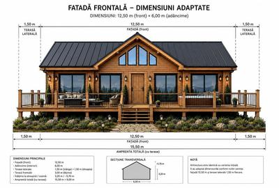 Casă cu 3 camere cu Teren 1000 Mp în Bran - 17