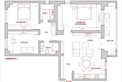 Apartament cu 4 camere decomandat în Central - 1