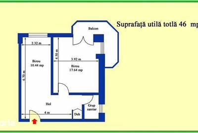 Spațiu comercial, de 46 mp, în Ultracentral