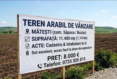 Teren de 11400 mp, în Mătești