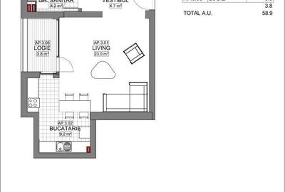 Apartament cu 2 camere semidecomandat în Eminescu