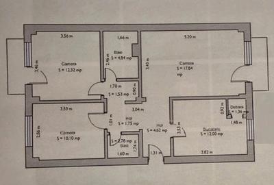 Apartament cu 3 camere decomandat în Soarelui