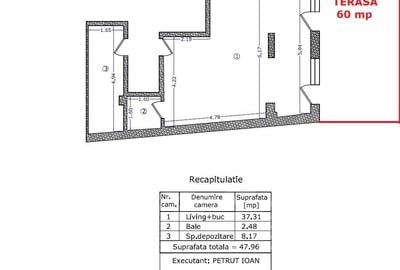 Apartament cu 2 camere semidecomandat în P-ța Muncii - 8