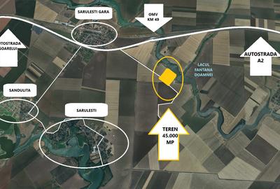 Teren Construcții intravilan de 45000 mp, în Sărulești-Gară
