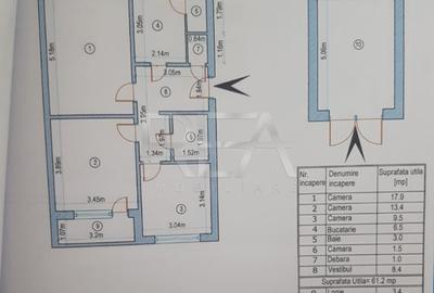 3 camere, 1/4, garaj, centrala, anvelopat-Drumul Taberei - 6