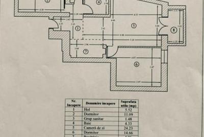 Vând apartament de 3 camere cu suprafață de 66 mp plus balcon de 4 mp - 13