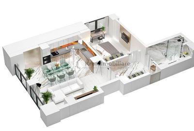 Apartament cu 2 camere semidecomandat în Dârste - 3