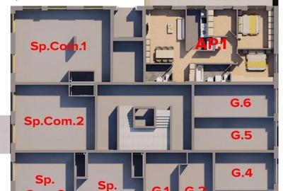 Apartament cu 3 camere decomandat, mobilat în UTA - 6