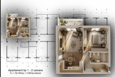 Apartament cu 2 camere decomandat în Hlincea - 8