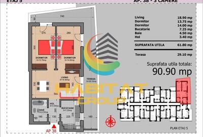 Apartament 3 Camere Decomandat Sector 4 Grand Arena 90.9Mp - 2