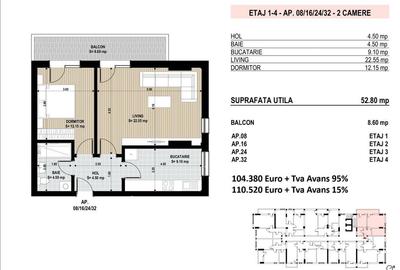 Apartament 2 Camere Sector 4 Grand Arena 61.4Mp - 6