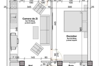 Apartament cu 2 camere decomandat în Baciu - 1