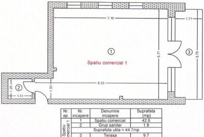 Spațiu comercial, de 44 mp, în Nord - 8