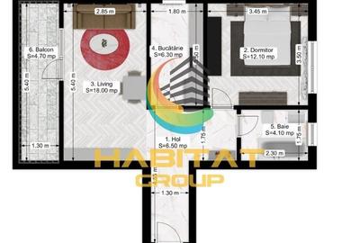 Nicolae Grigorescu 2 camere 52 mp decom. ACTE GATA DE MUTARE - 2