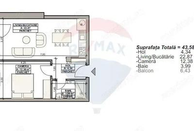 Apartament 2 camere BLOC NOU