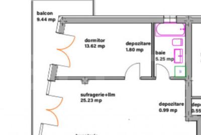 Apartament cu 2 camere decomandat în Central - 1