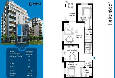 Straulesti Lac | 3 camere| Terasa mare - 2