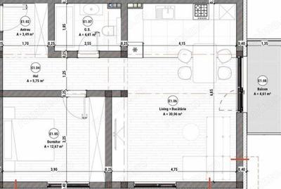 Apartament 2 camere in Mosnita. Decomandat. 2 Locuri de parcare. - 2