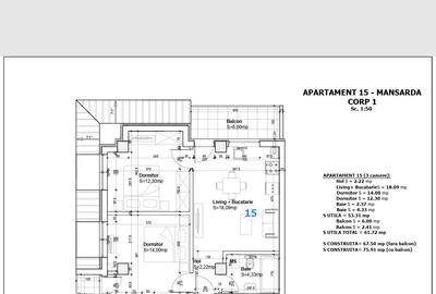 Apartament 3 camere strada Maramures proiect nou - 1