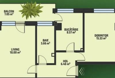 Apartament cu 2 camere decomandat în Tătărași - 1