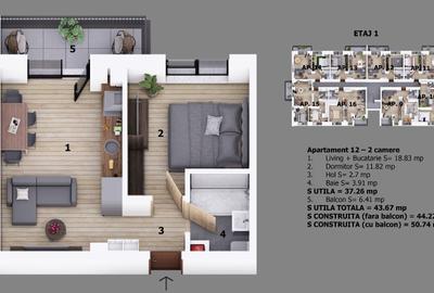 Apartament 2 camere Ion Creanga | Nichita Stanescu  | Preturi promotionale  | - 26