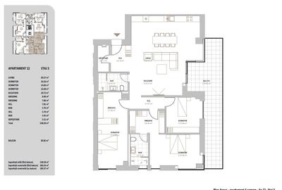 Apartament cu 4 camere semidecomandat în Băneasa
