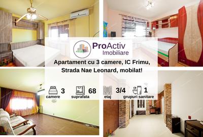 Apartament cu 3 camere, Str. Nae leonard, etaj 3! - 1