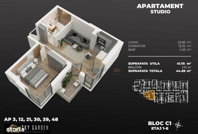 Apartament cu 2 camere în Vest