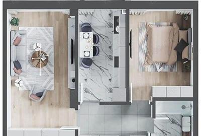 Apartament cu 2 camere decomandat în Nufărul - 13