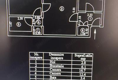 Apartament cu 2 camere semidecomandat în Micro 16 - 1