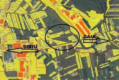 Teren intravilan 9.000 mp langa A1 * Zona Industriala Est Sibiu - 1