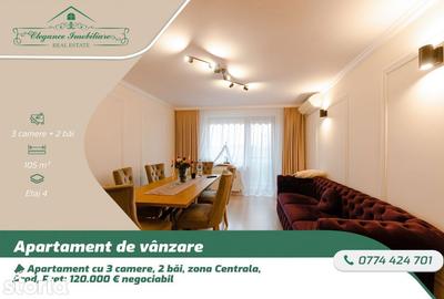 Apartament cu 3 camere decomandat în Central - 1