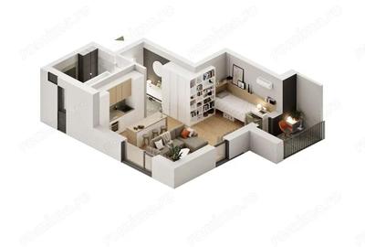 Apartament cu 1,5 camere in zona Parneava - 4