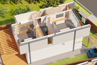 Casă individuală cu 3 camere cu Canalizare în Exterior Vest - 12