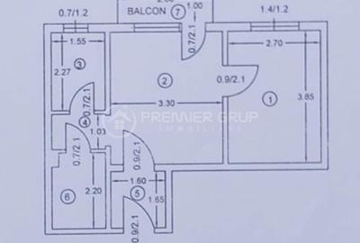Apartament cu 2 camere în Podu Roș