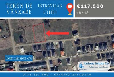 Teren de 1187 mp, în Cihei - 2