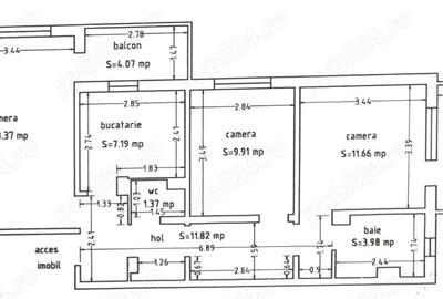 Apartament cu 3 camere decomandat în Sud - 5
