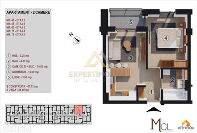 Apartament cu 2 camere în Gării - 19