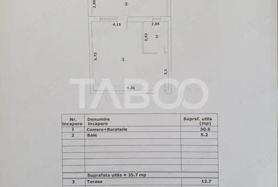 Studio in suprafata de 36 mp + terasa nou finisaje premium - 1