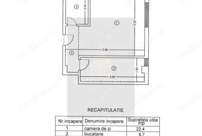 Vanzare apartament cu o camera - 35 m.p in Pacurari - Iasi - 2